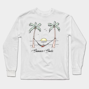 Summer Smile Tropical Beach Long Sleeve T-Shirt
